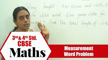 3rd & 4th STD Maths |  Measurement Word Problem | CBSE Syllabus Mathematics