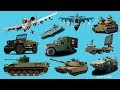 Transporte para niños | Vehículos Militares | Los nombres y sonidos de transporte en Español