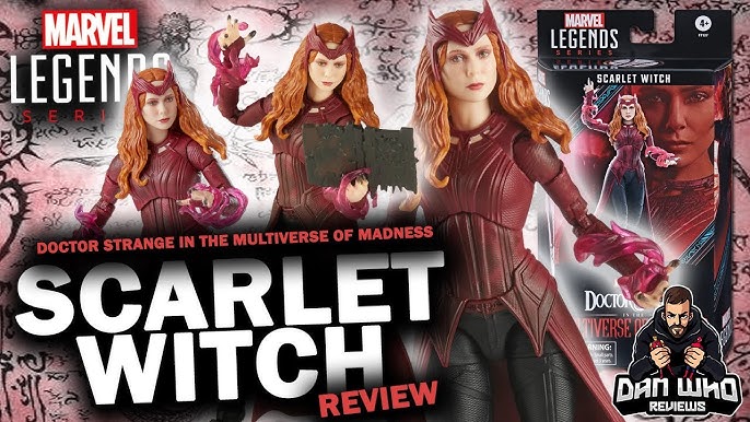 Hasbro Marvel Legends Scarlet Witch figure wields the Darkhold!