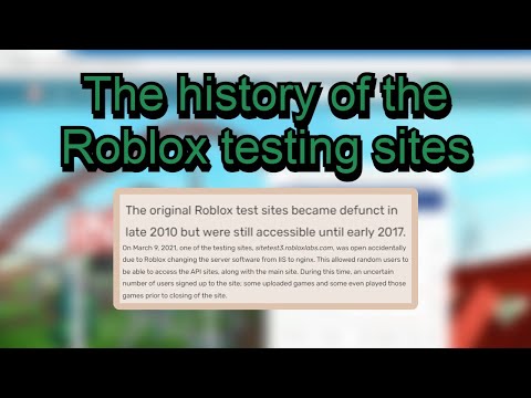 Testing sites, Roblox Wiki