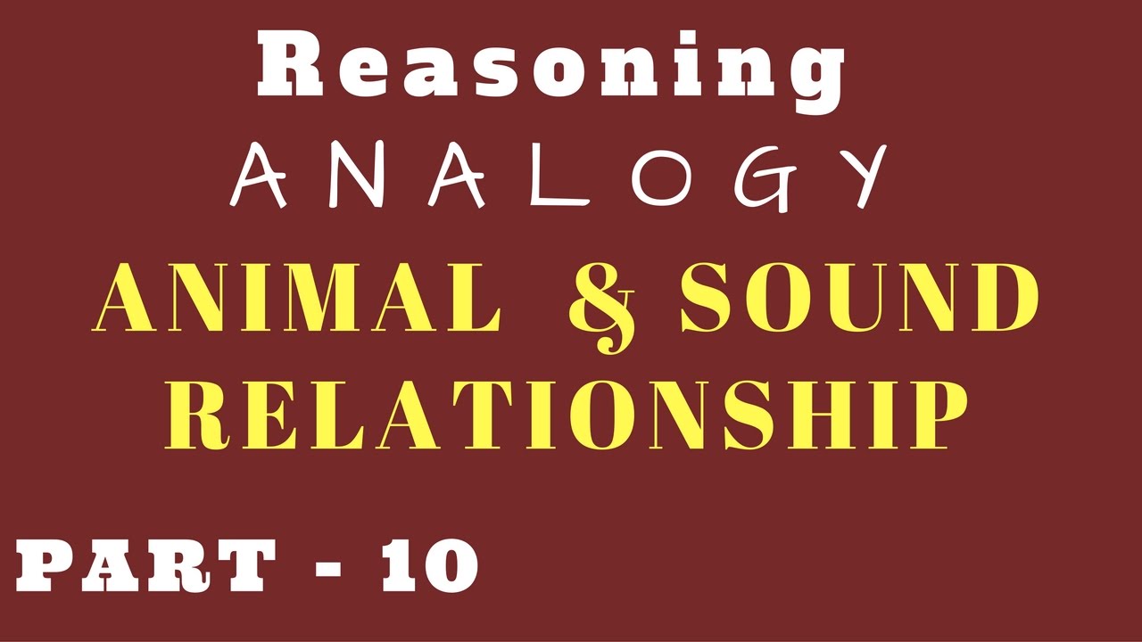 Reasoning l Analogy l ANIMAL & SOUND RELATIONSHIP l Part - 10 - YouTube