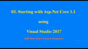 03 Starting With Asp Net Core 1.1 Insert Employee With client side validation