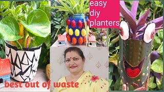 Diy planters from waste materials  l How to Make Planters at Home I #Best out of waste #planters