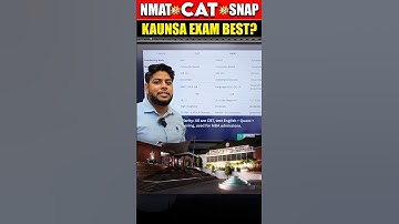NMAT vs CAT vs SNAP 2025 – Kaunsa MBA Exam Tumhare Liye Best Hai? 🤔 #shorts #nmatexam #catexam #mba