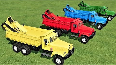 MINI TRACTORS OF COLORS ! LEGANDARY TRANSPORTING & UNLOADING with TRUCKS ! Farming Simulator 22