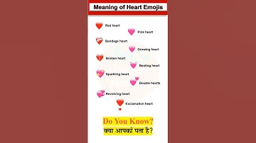 EMOJIS | इमोजी |  Meaning of different Heart Emojis | People emojis | Emojis symbols | #shorts