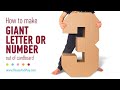 How to make a Huge Birthday Number out of cardboard