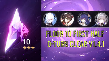 E0S0 JINGLIU IS CRAZY! Memory of Chaos 10 0-Turn Clear | Honkai Star Rail v1.4.1