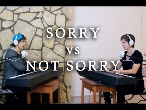 SORRY NOT SORRY - Bieber cover - BOTH perspectives