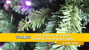 How to Set up Artificial Christmas Trees with LED Lights | Unboxing and Review by Leslie Joanna