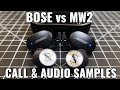 2020 NEW Bose QuietComfort Earbuds vs Sennheiser Momentum 2 Call Quality and Audio Samples