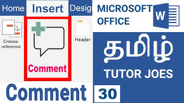 Comment  in Microsoft Office Word Tamil |Insert Menu | COA | TNDTE | DOTE