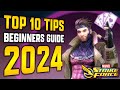 Top 10 tips beginners guide 2024  marvel strike force  msf