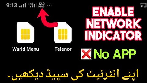 How to enable internet speed indicator in oppo a1k