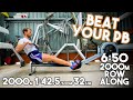 2000m row in 650 row along  real time tips