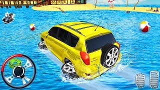 Water Surfer Jeep Prado - Car Floating Race on Miami Beach - Android GamePlay screenshot 3