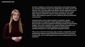 Accredited Expert Level IBM Watson Speech to Text Advanced Video Course