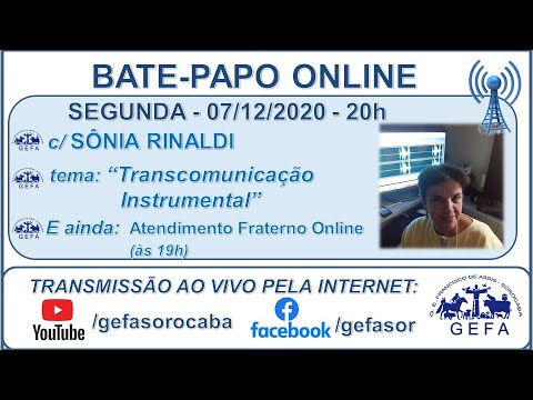 Assista: Palestra online - c/ SÔNIA RINALDI (07/12/2020)