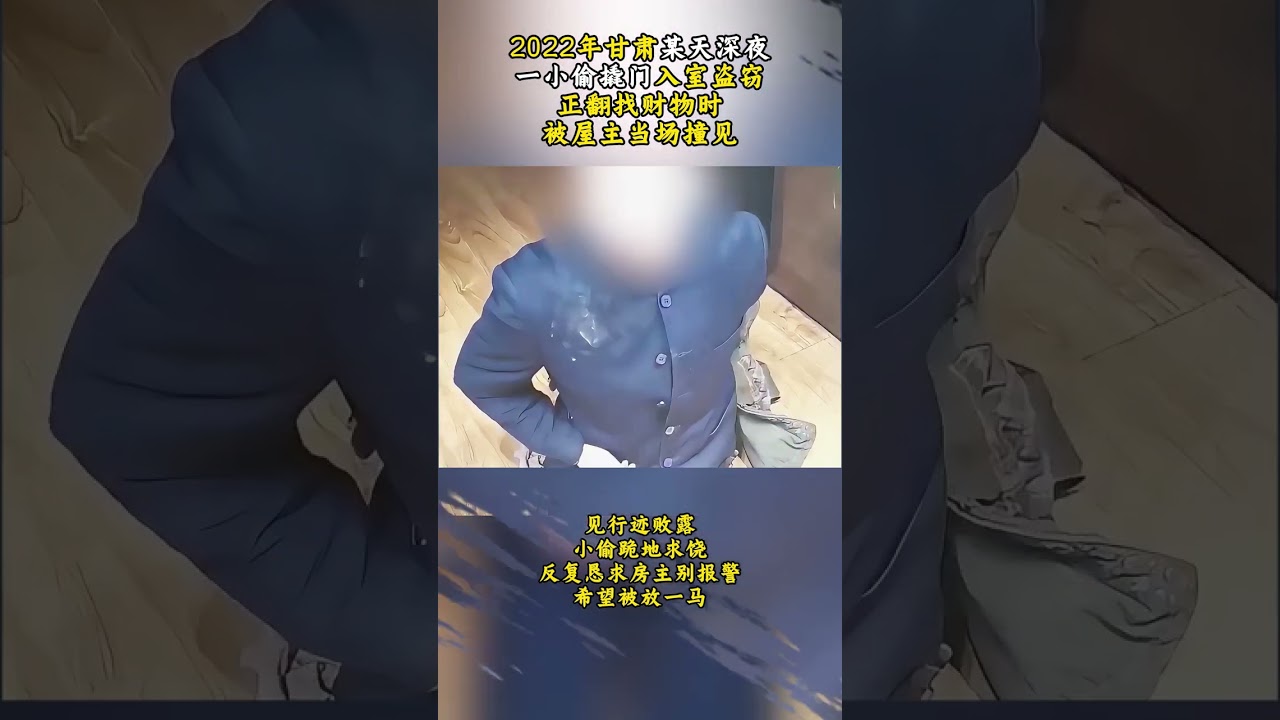 小偷入室盜竊被當場抓住,跪求不要報警,房主一句話小偷天都塌了 #歷史 #近代史 #人物故事 #監控下