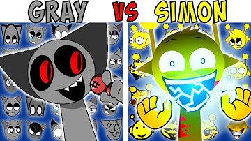 ALL GRAY VS SIMON TEST | FNF Character Test | Gameplay VS Playground