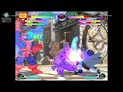 MvC2: Makotno - Bison + Bubble Teleport Crossup to Psycho Crusher to Soul 19 hit 75% Combo 2.13.26