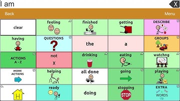 Let’s practice “I am all done.” “I am finished “ with Touchchat 25.