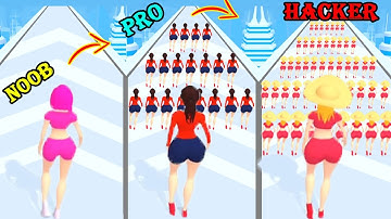 NOOB vs PRO vs HACKER - Girls Attack (defeat all men)