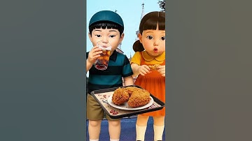 Squid Game AI Slime can eat KFC chicken thighs ASMR #squidgame #squidgame2 #ai #asmr