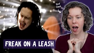 First time hearing 'Freak On a Leash' by Korn  Vocal Coach Reaction and Analysis