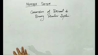 Number System ( part 2) Class 7, Computer, Conversation of Decimal number into Binary System,