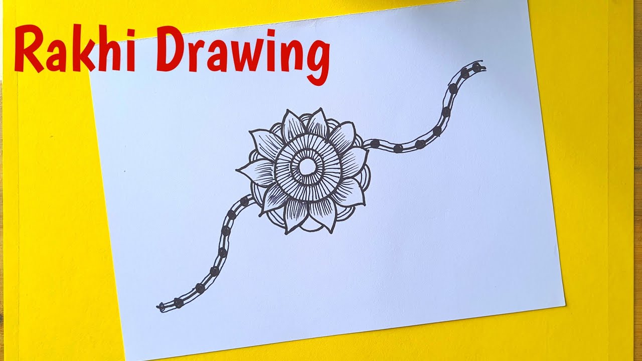 Siblings Drawing Rakhi Design - Bead, HD Png Download - kindpng