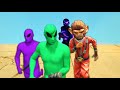 GTA 5 GANG WARS - GREEN ALIEN GANG VS PURPLE VS SPACE MONKEY VS GALAXY GANG