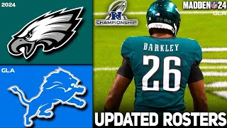 Eagles vs. Lions | NFC Championship | 2024  2025 Updated Rosters | Madden 24 PS5 Simulation