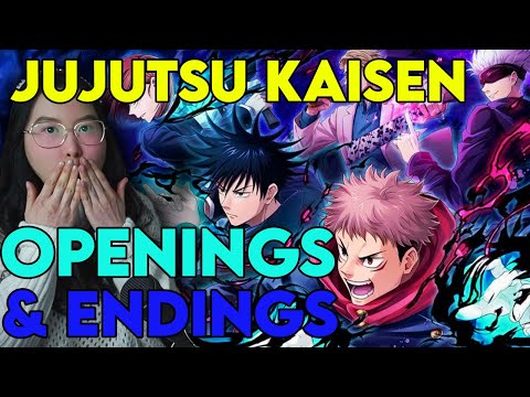 First Time Reacting to Jujutsu Kaisen FULL Opening & Ending (1-2) New Anime Fan Anime OP ED Reaction