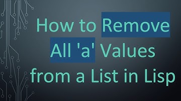 How to Remove All 