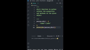 dir Function in Python #shorts #short #python #programming