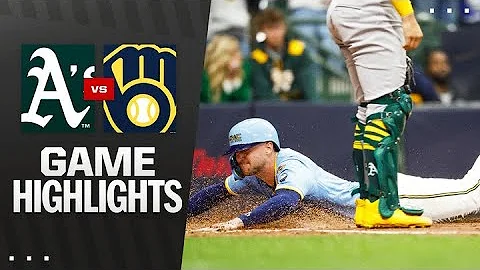 A's vs. Brewers Game Highlights (4/18/25) | MLB Highlights