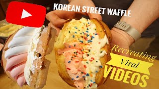 Recreating Korean Street Waffles || Recreating Viral Recipes