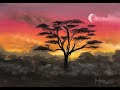 #307 How to paint an African scene for beginners