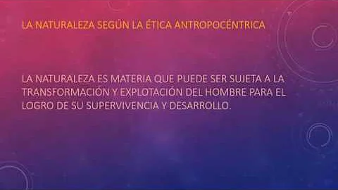 Che significa concezione antropocentrica?