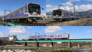 【ふるさと鉄道まつりHM掲出】アルピコ交通20100形 20101-20102編成 渚～信濃荒井・大庭～下新・渚～信濃荒井通過【4K】