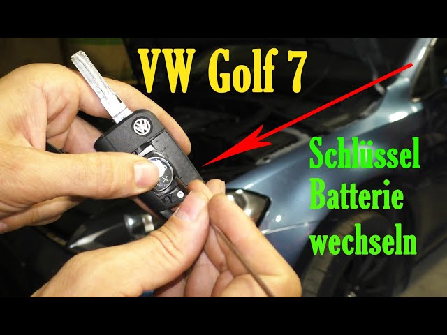 Golf 7 - Schlüssel Batterie wechseln (TUTORIAL) 