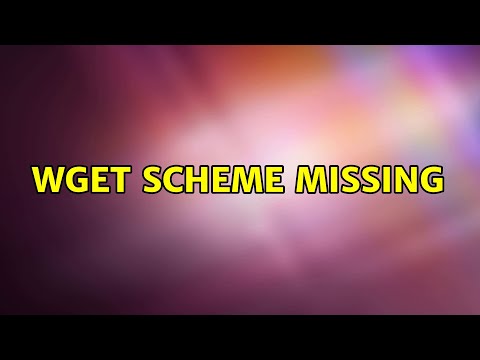 Ubuntu: Wget Scheme Missing