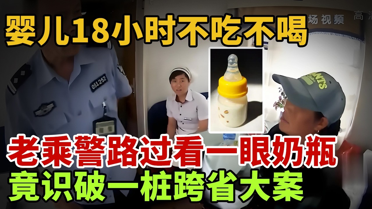 婴儿18小时不吃不喝，老乘警路过看一眼奶瓶，竟然识破一桩跨省大案【英雄故事】