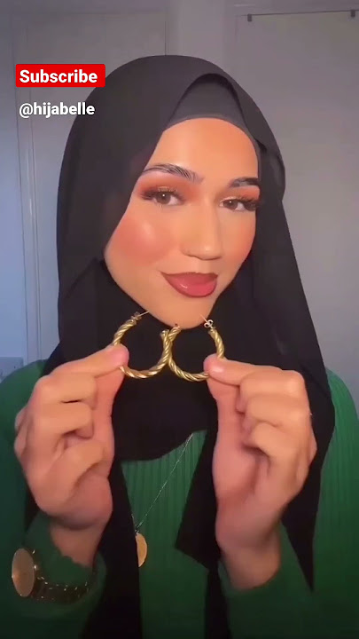 Hijab tutorial with earrings ❤🩷 #hijab #hijabtutorial #hijabstyle