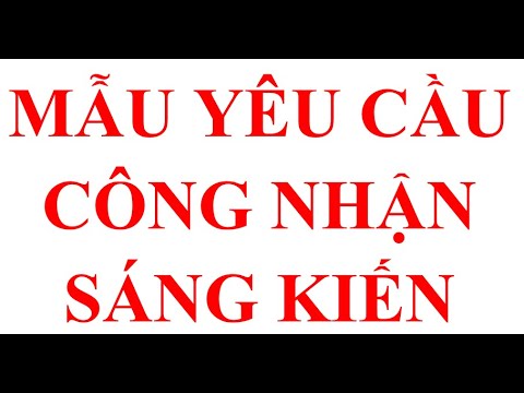 #1 MẪU ĐƠN YÊU CẦU CÔNG NHẬN SÁNG KIẾN MỚI NHẤT Mới Nhất