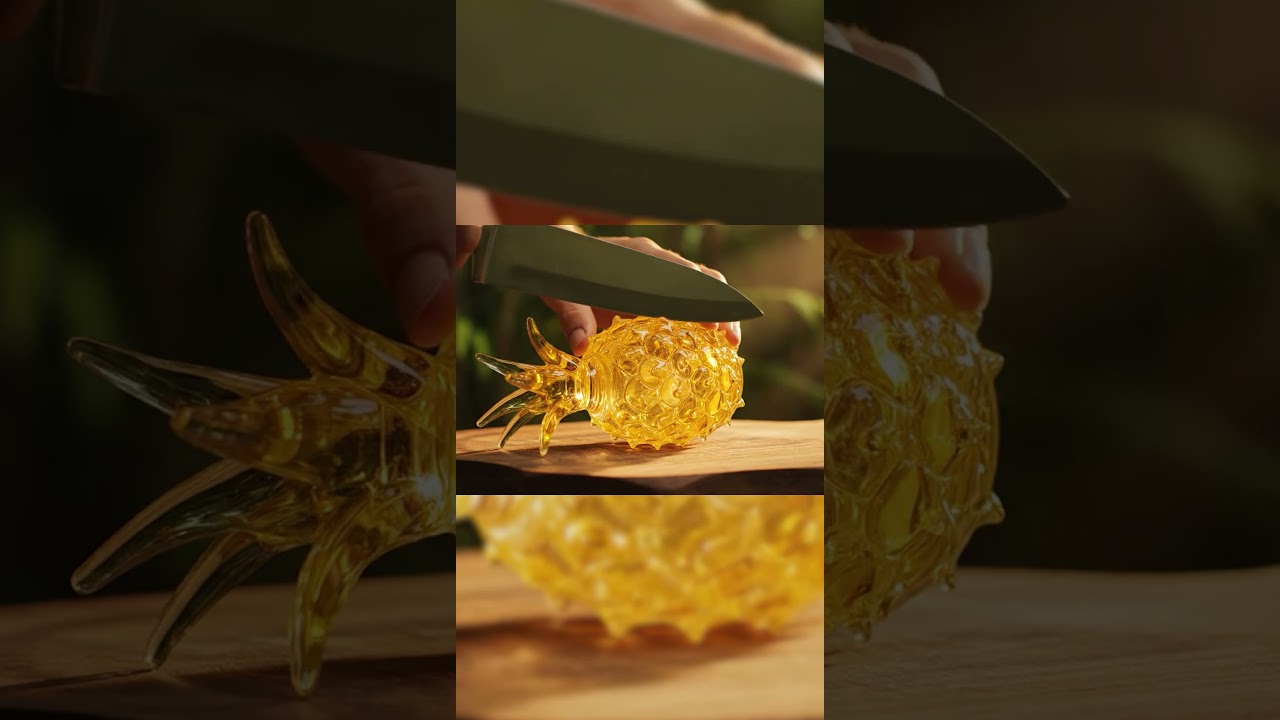 Cutting Glass Wild Pineapple 🍍 ASMR 