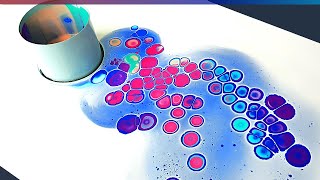EASY CELLS in Acrylic Pouring - Big & Bright! Acrylic Pouring Recipe | Fluid Art for Beginners