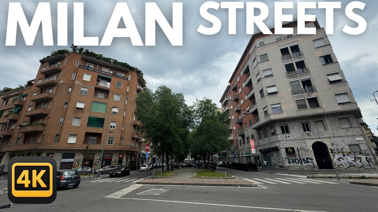 Milan Streets, Walk with me around Milan, Italy, Europe, Virtual Tour