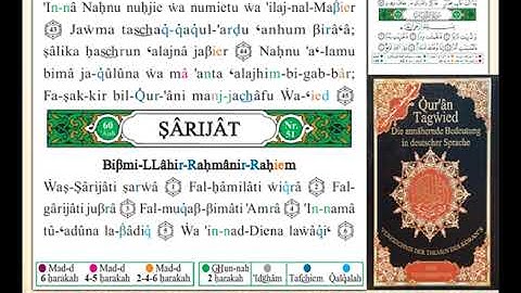ختمة من مصحف التجويد باللغة الألمانية الصفحة رقم 520
